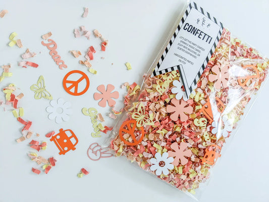 Groovy flower power boho confettI Stickers